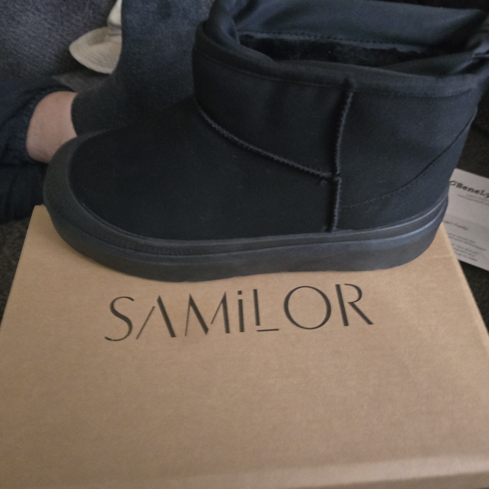 Samilor Women's Elegant Black Ankle Booties